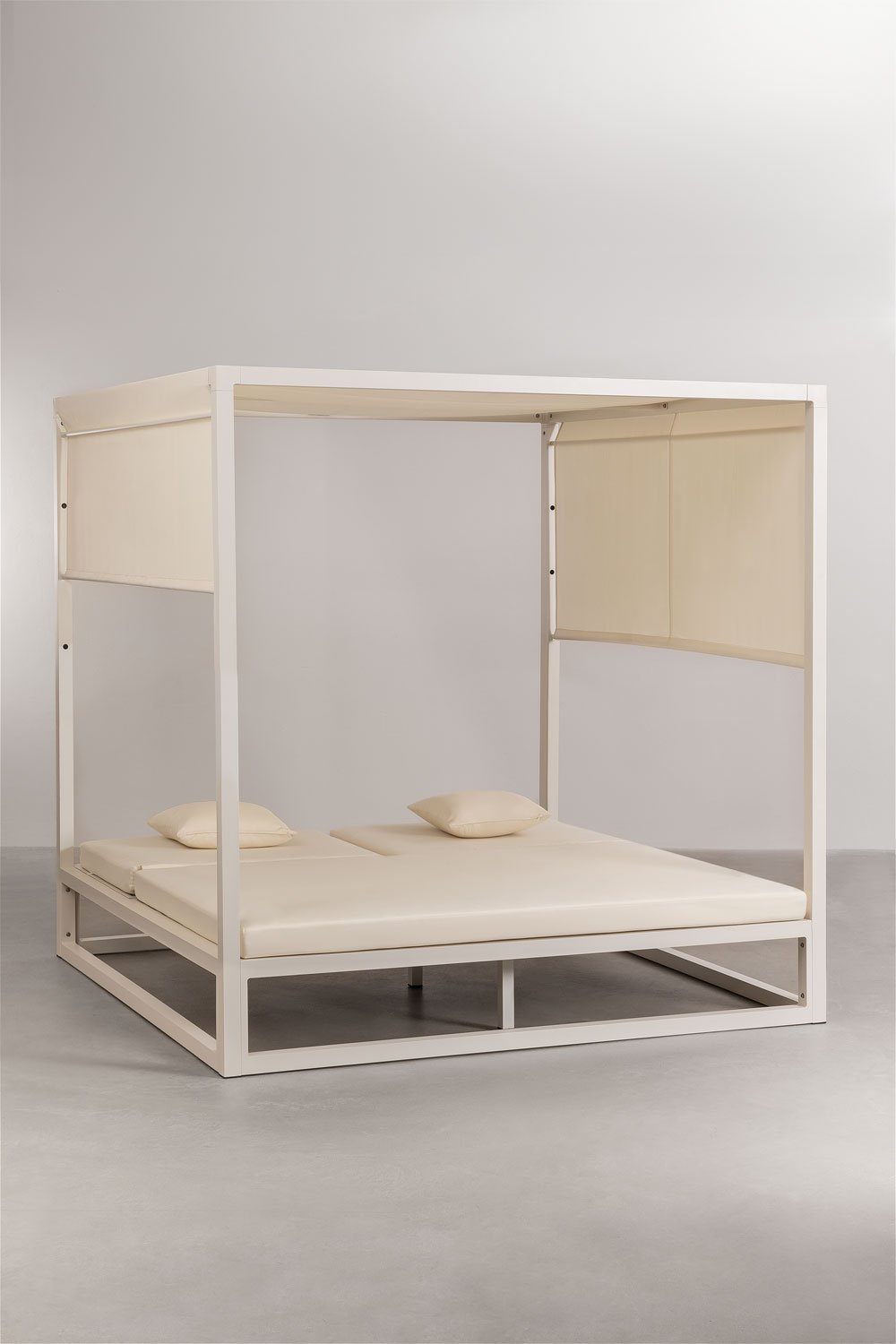 Letto balinese reclinabile in alluminio e tessuto Nasau, immagine della galleria 4