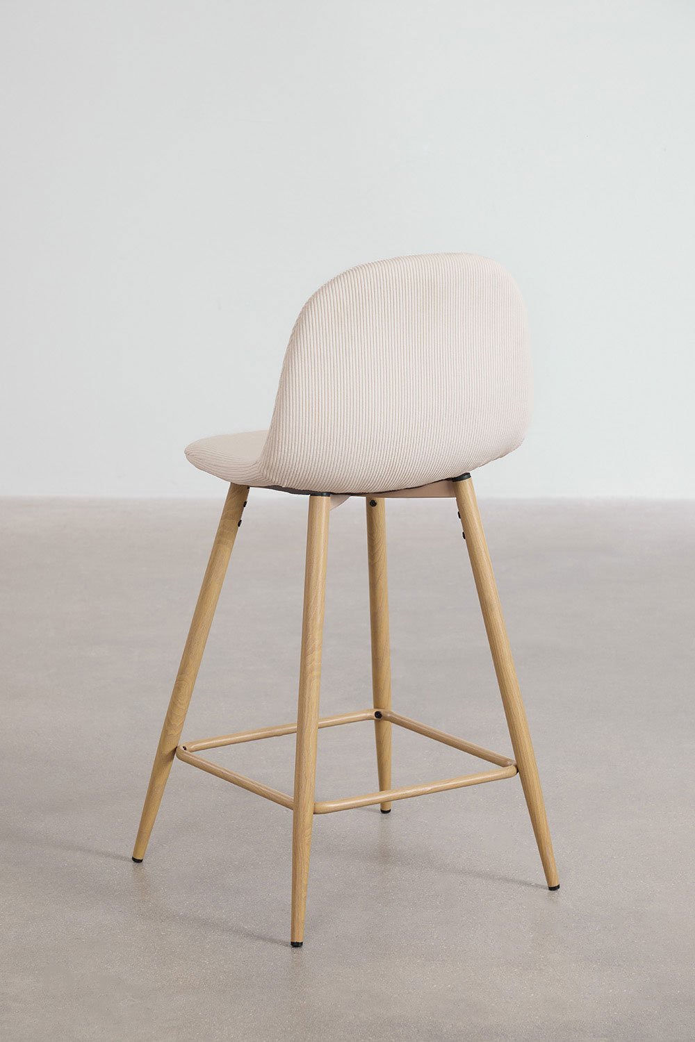 Sgabello alto in velluto a coste Glamm, immagine della galleria 3