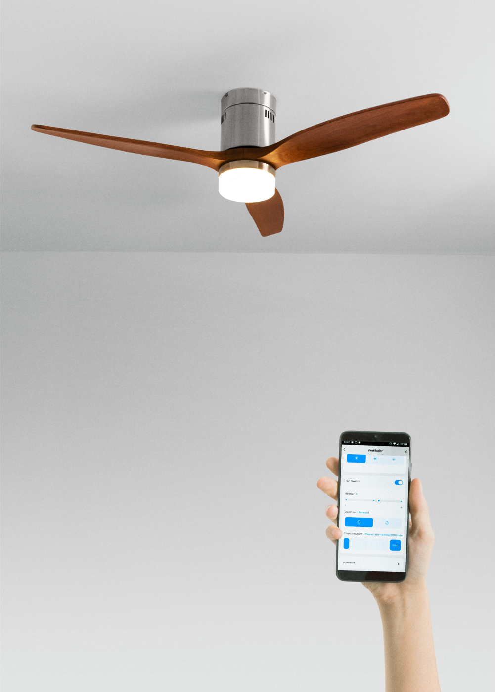 PORTORICO CFG VENTILATORE SOFFITTO NERO CON LUCE