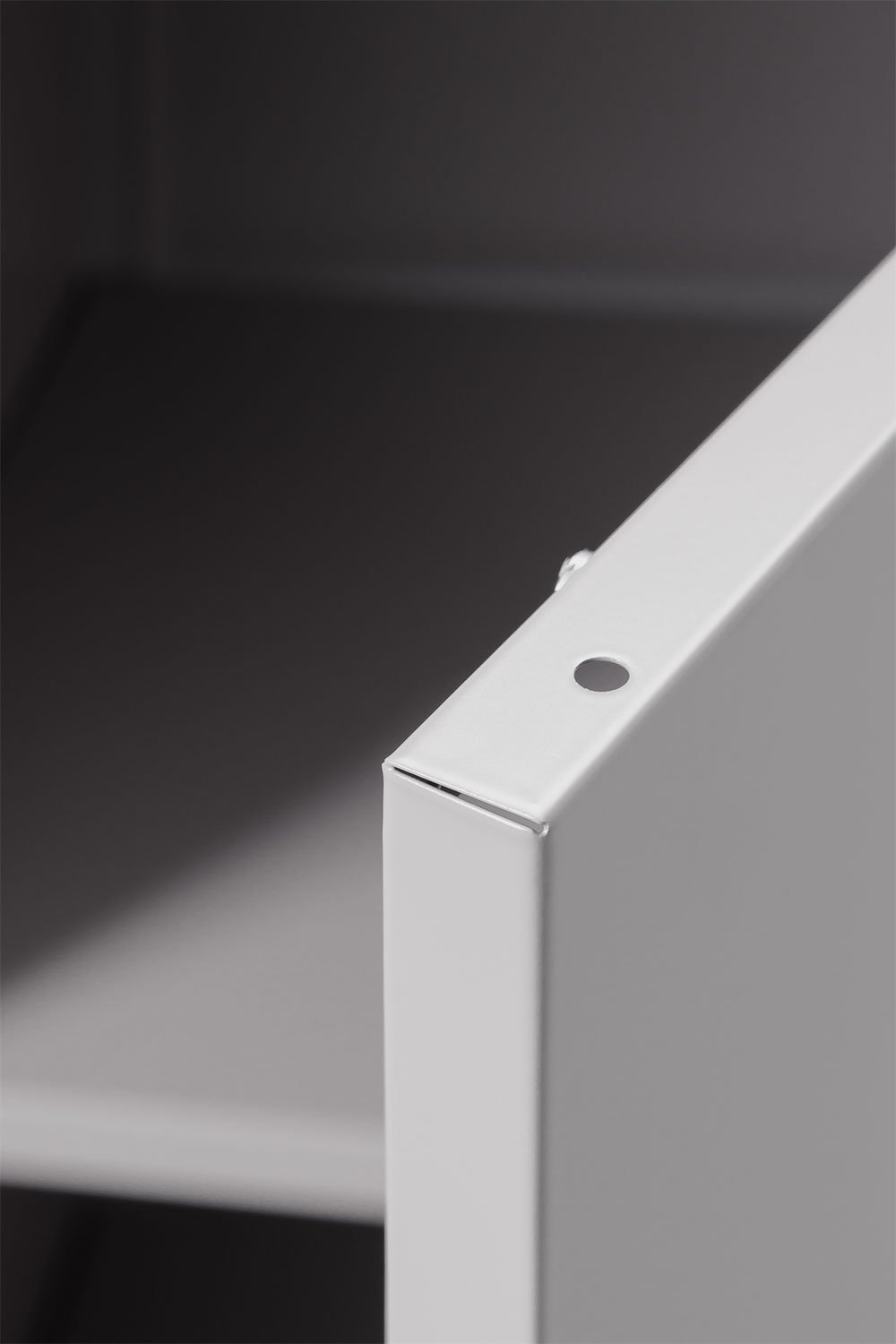 Credenza armadietto a 2 ante Pohpli in acciaio, immagine della galleria 7