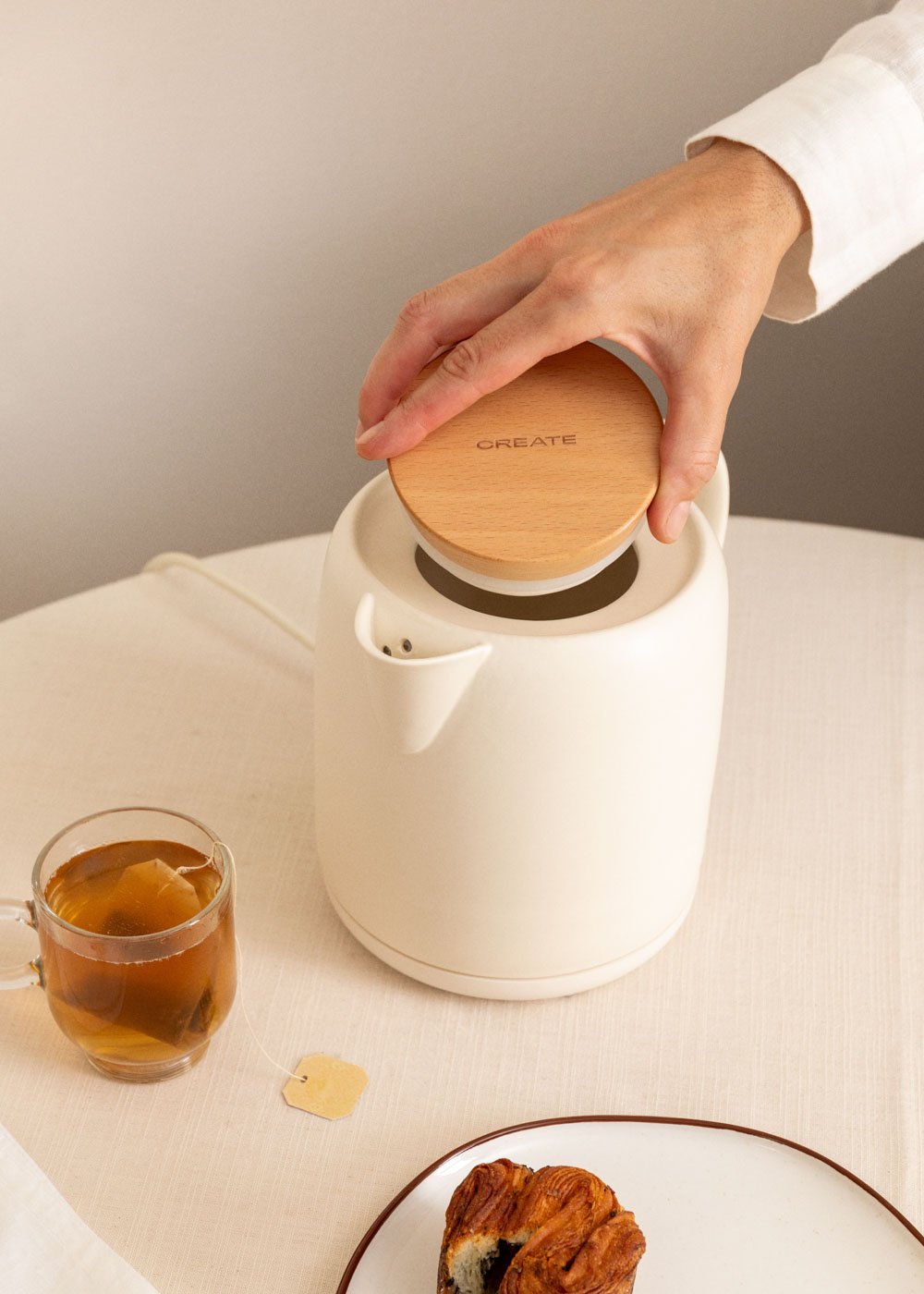CREATE - KETTLE CERAMIC - Bollitore elettrico in ceramica da 1 L, immagine della galleria 3