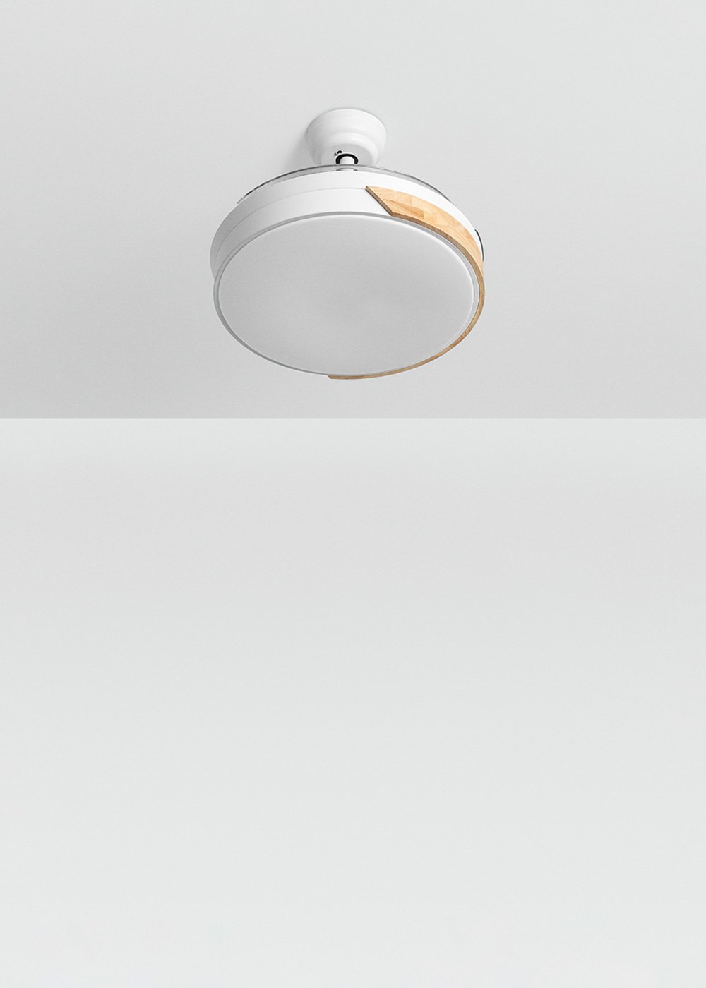 CREATE - WIND CLEAR - Ventilatore da soffitto 40W silenzioso Ø108cm lame retrattili con luce LED da 36W, immagine della galleria 3176811