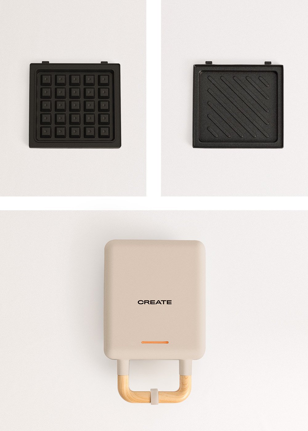 CREATE - STONE STUDIO - Tostiera per panini, grill e waffle con piastre intercambiabili, immagine della galleria 7