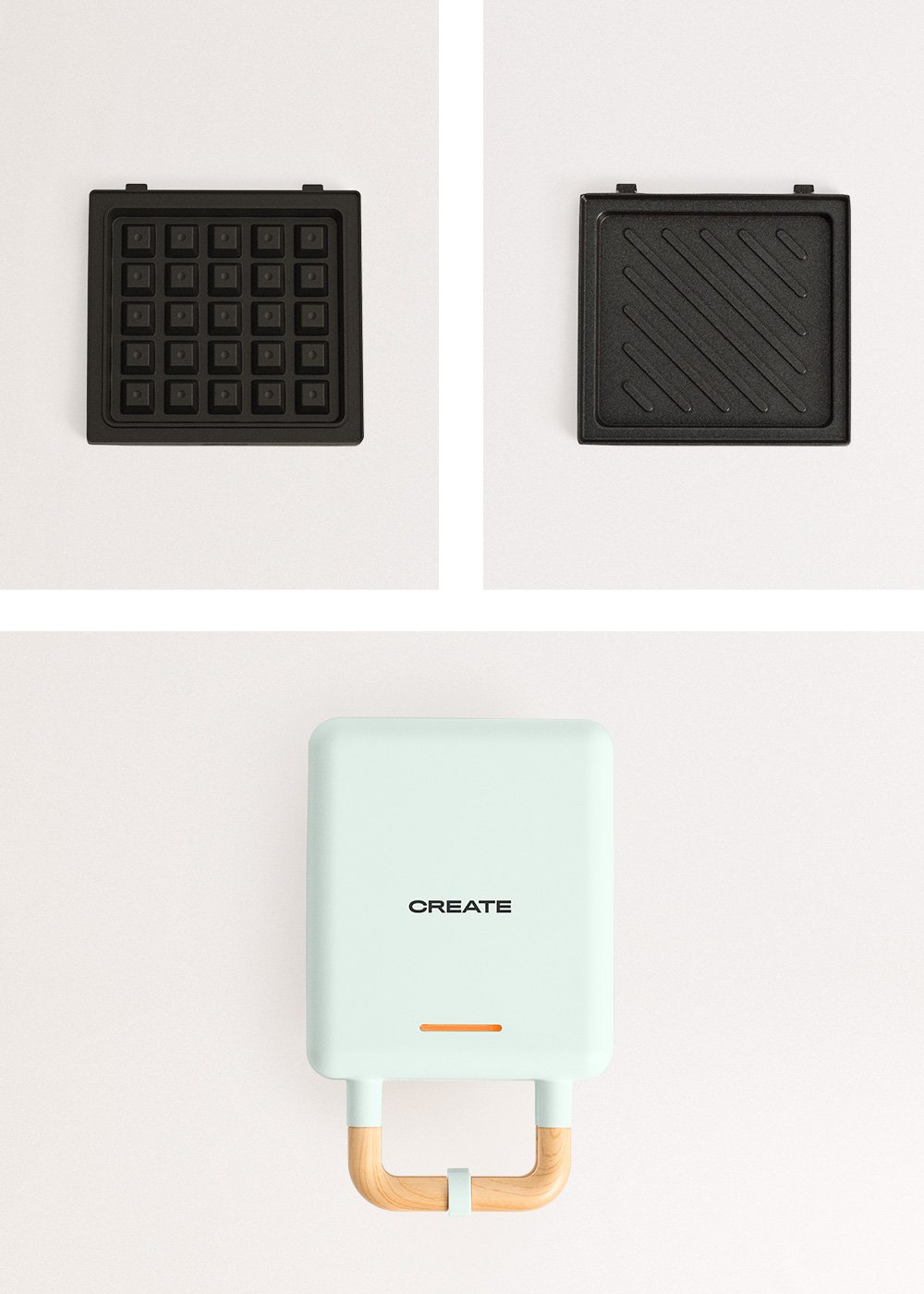 CREATE - STONE STUDIO - Tostiera per panini, grill e waffle con piastre intercambiabili, immagine della galleria 7