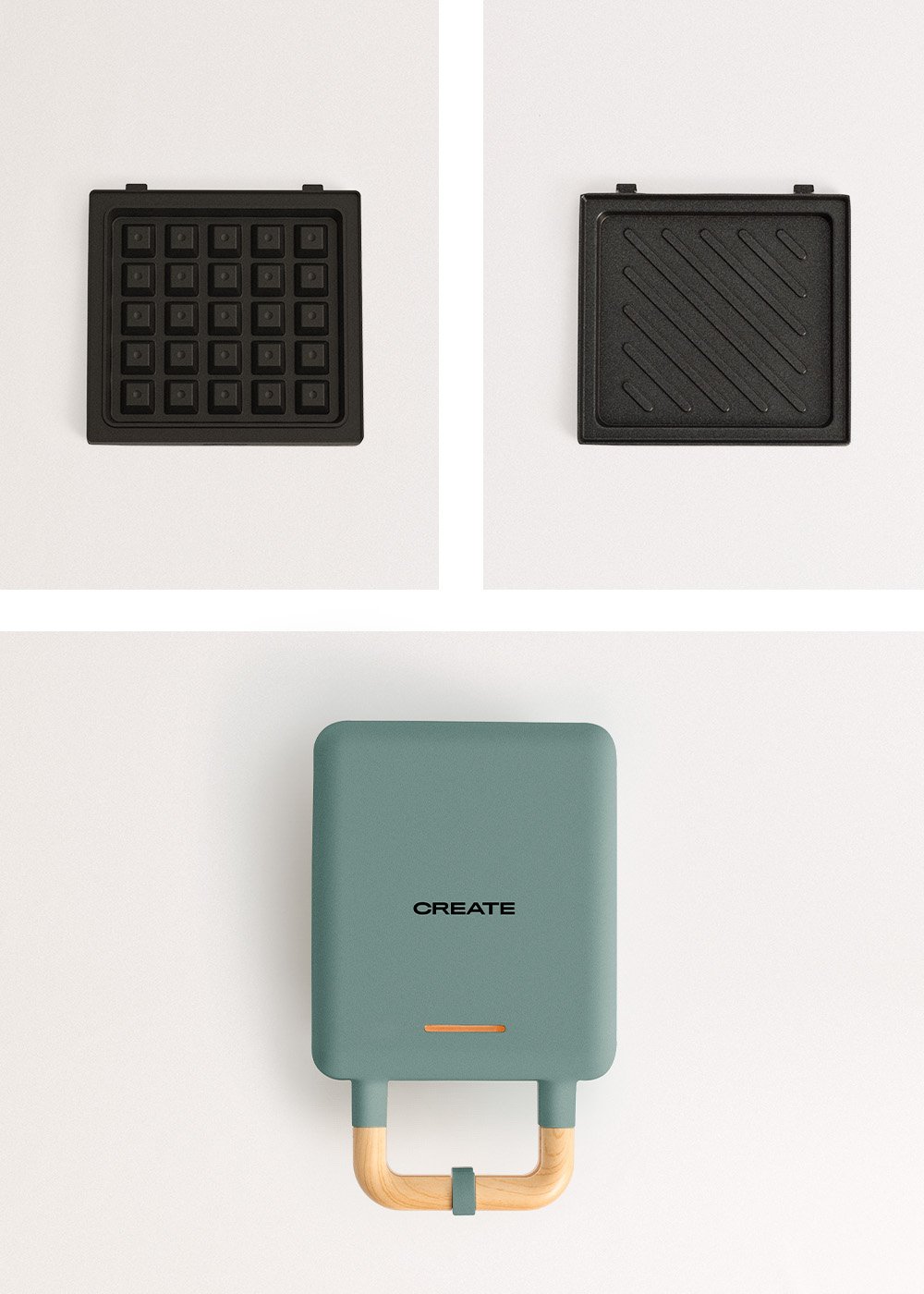 CREATE - STONE STUDIO - Tostiera per panini, grill e waffle con piastre intercambiabili, immagine della galleria 7