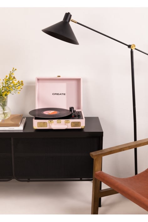 CREATE - RECORD PLAYER POP - Giradischi portatile a valigetta con Bluetooth USB, SD, MicroSD e MP3