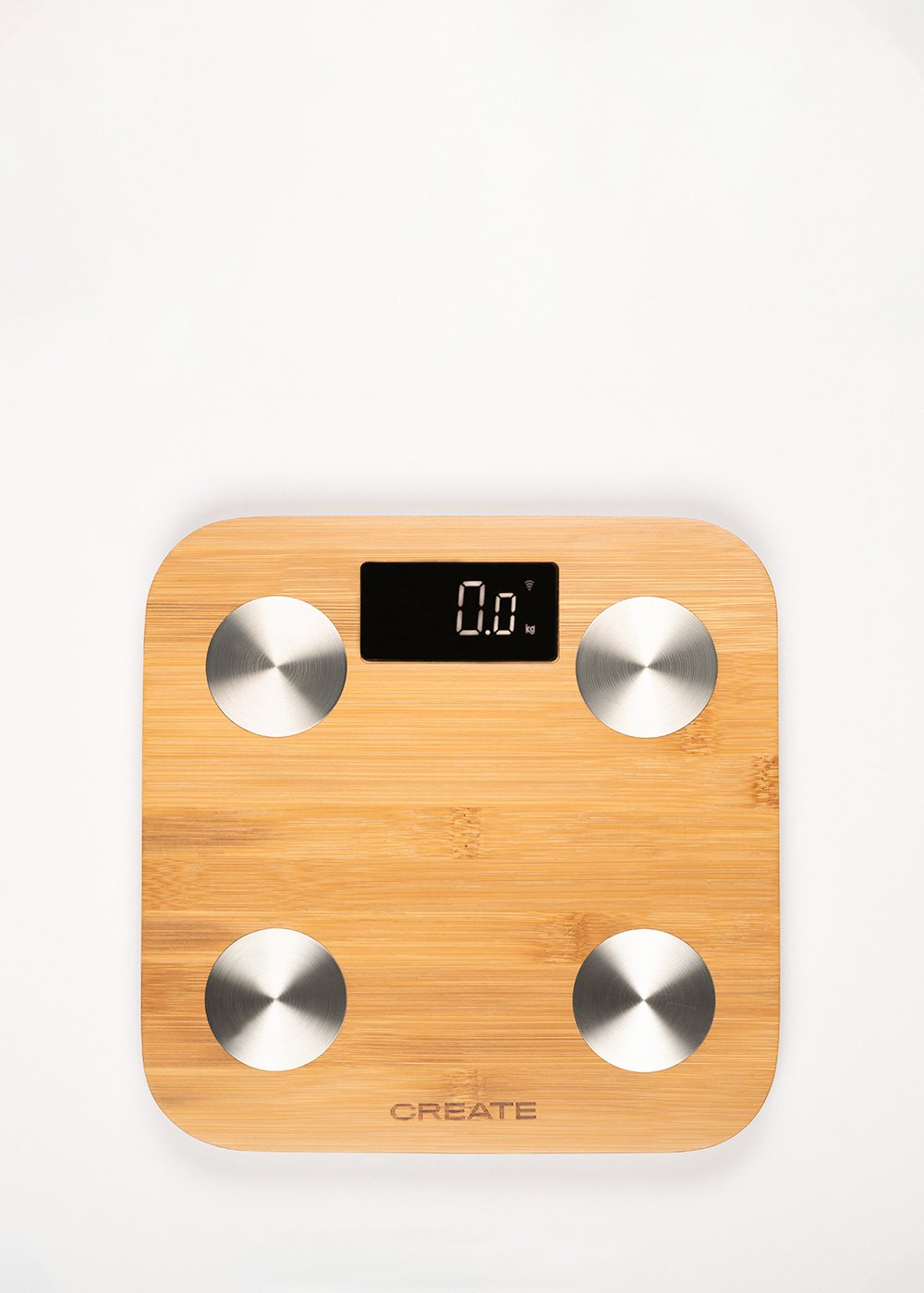 CREATE - BALANCE BODY BAMBOO SMART - Bilancia da bagno impedenziometrica in bambù, immagine della galleria 1