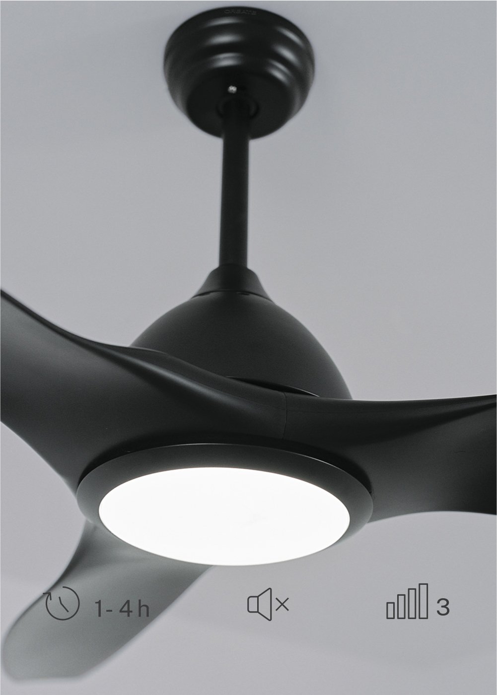 CREATE - WIND SAIL - Ventilatore da soffitto 90W silenzioso XL Ø163 cm , immagine della galleria 3