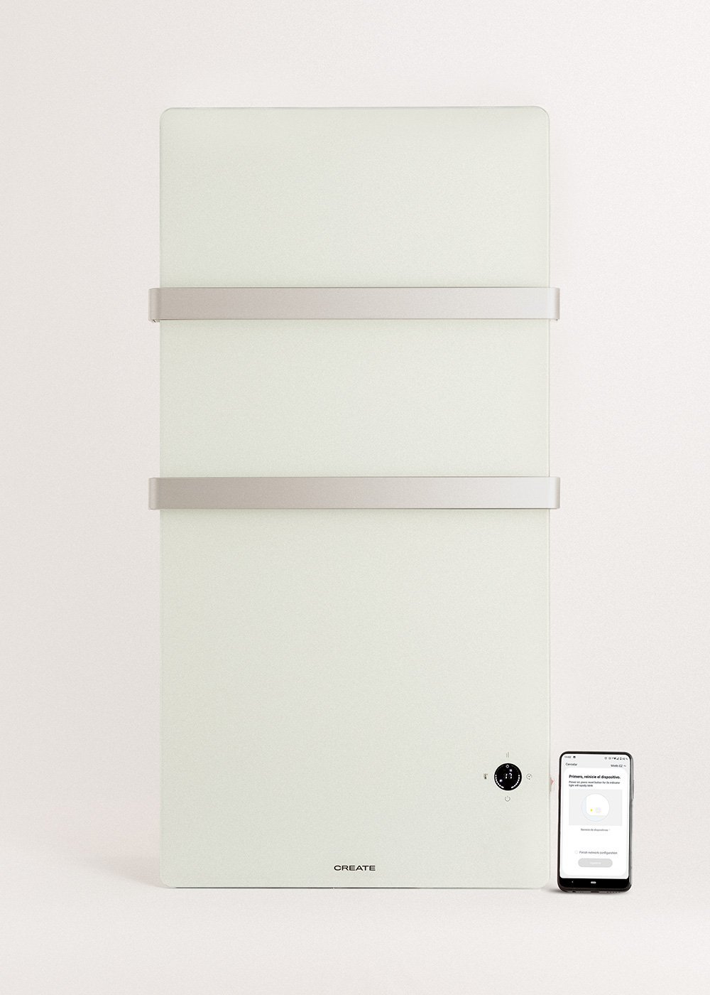 CREATE - WARM TOWEL CRYSTAL - Scaldasalviette elettrico in vetro con WiFi 600W, immagine della galleria 2