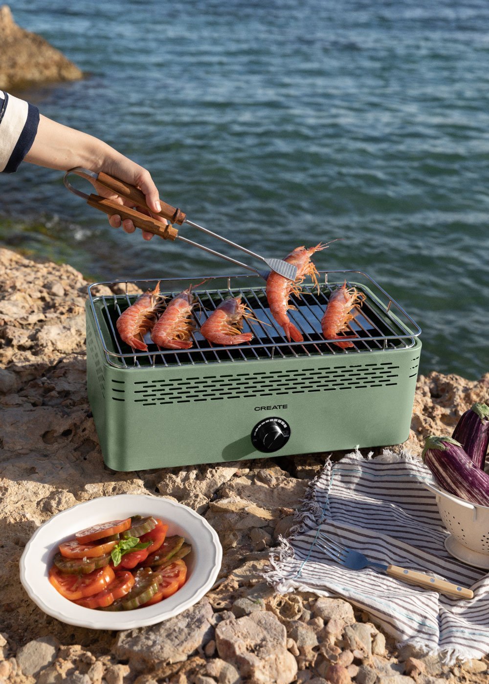 CREATE - BBQ COMPACT - Barbecue portatile a carbone a basse emissioni di fumo, immagine della galleria 3