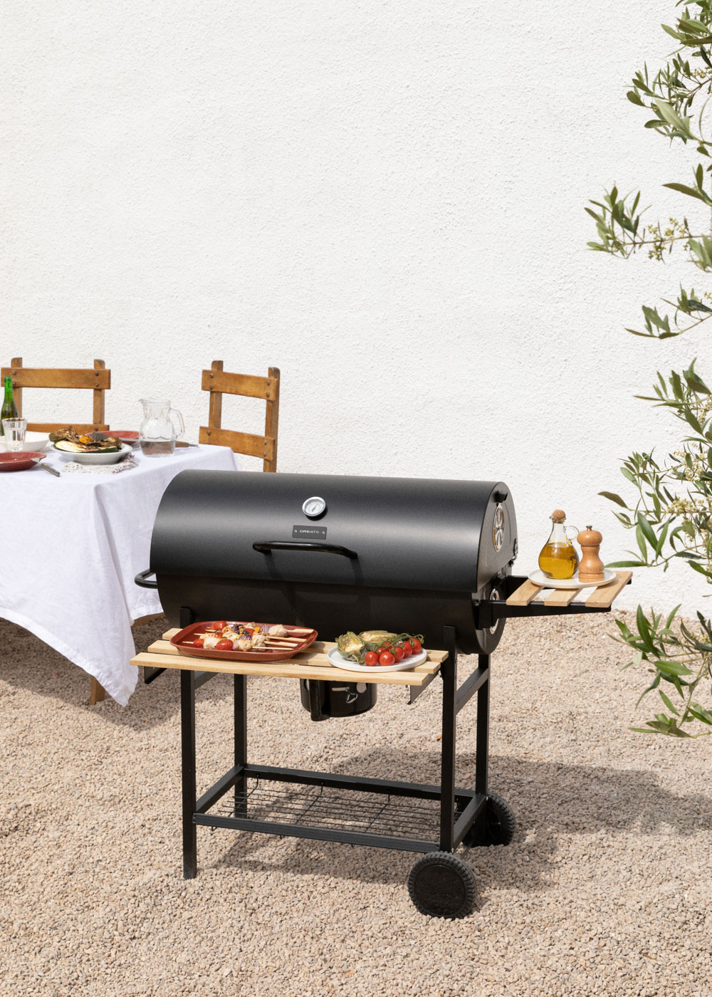 Braciere Da Giardino Picnic Campeggio Barbecue Portatile Outsunny A Carbonella - BBQ Pieghevole A Valigetta Per Campeggio E Picnic, Verde Griglia Elettrica Outsunny Bbq - 7