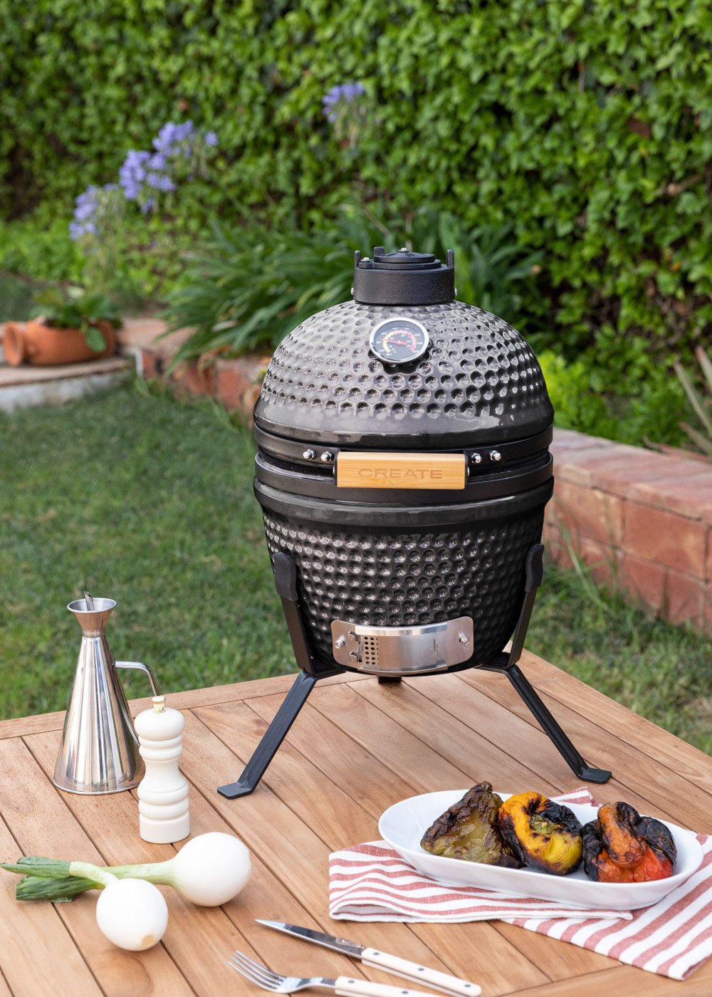 CREATE - BBQ KAMADO - Barbecue affumicatore in ceramica, immagine della galleria 1