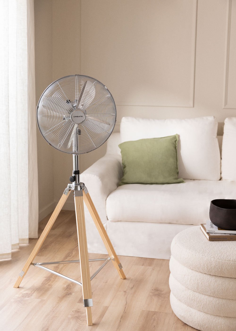 CREATE - AIR TRIPOD RETRO - Ventilatore a piantana 50W, immagine della galleria 1