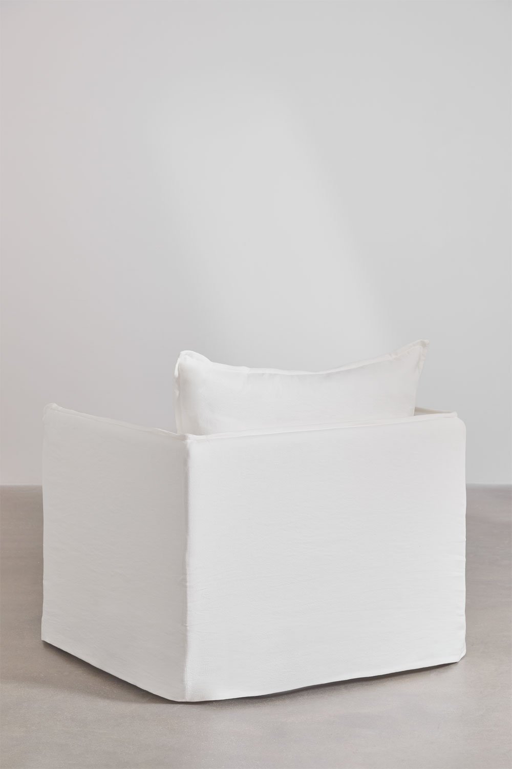 Set soggiorno con divano 2 posti e 2 poltrone in lino e cotone Grace, immagine della galleria 8