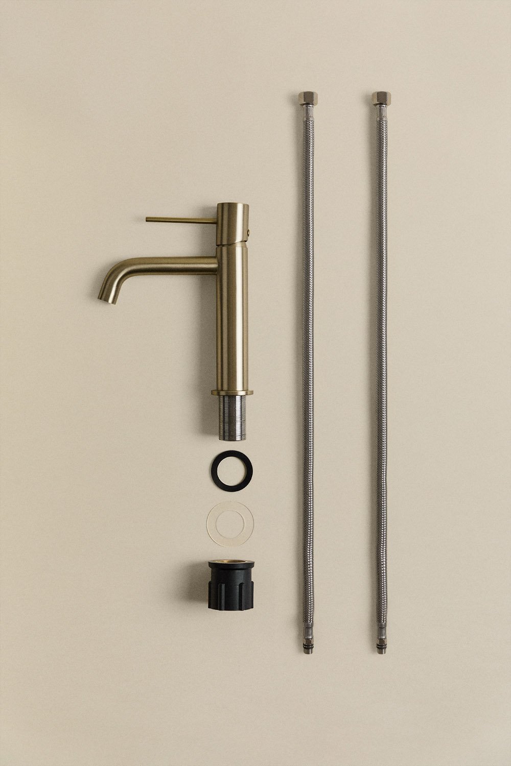 Set rubinetto lavabo e valvola di scarico in ottone Click-Clack Orveta, immagine della galleria 7