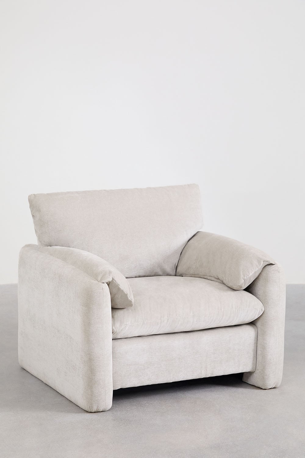 Luris - Set di 2 sedie in tessuto chenille e legno massello color noce - Grigio argento