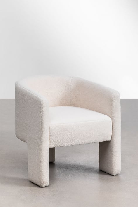 Confezione da 4 sedie da pranzo in shearling Xastru