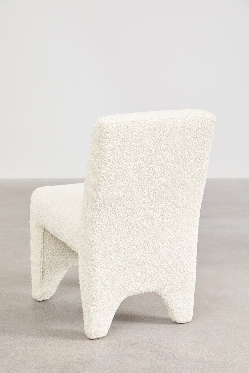 Confezione da 2 sedie da pranzo in legno e tessuto bouclé Kamez, immagine della galleria 5