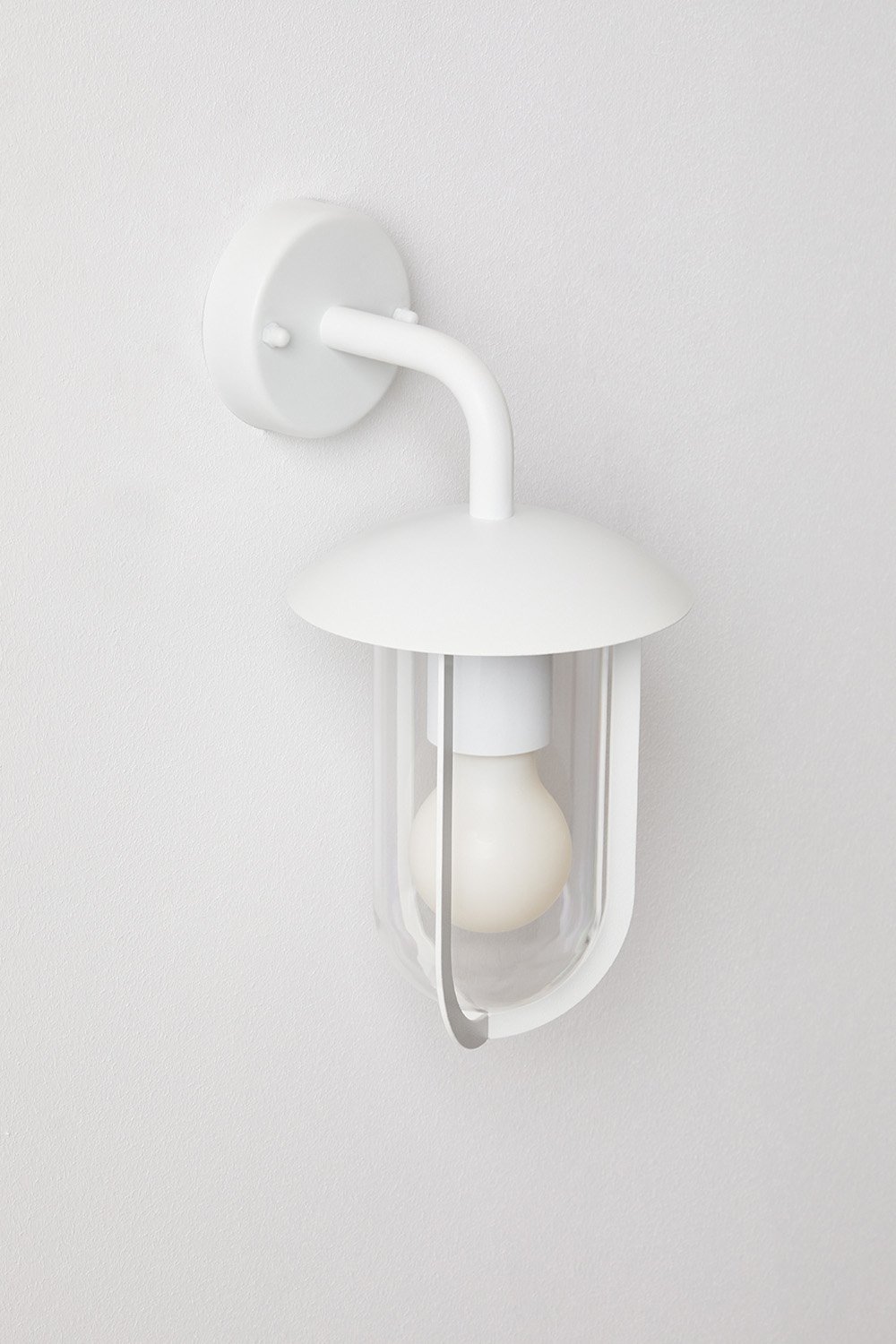 Lampada da parete per esterno Borena in acciaio inox, immagine della galleria 1