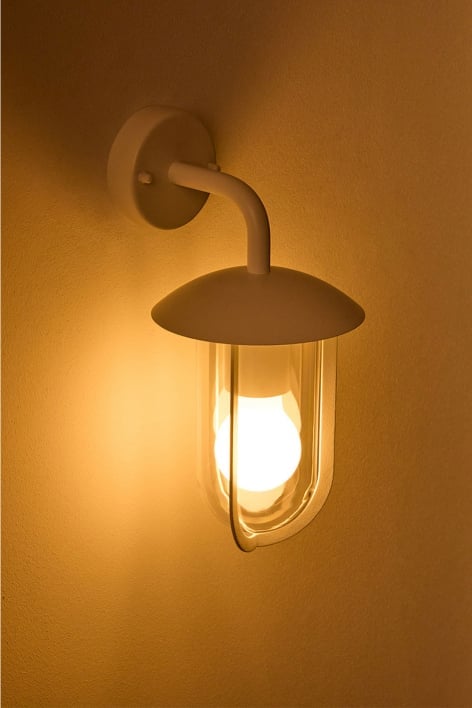 Lampada da parete per esterno Borena in acciaio inox