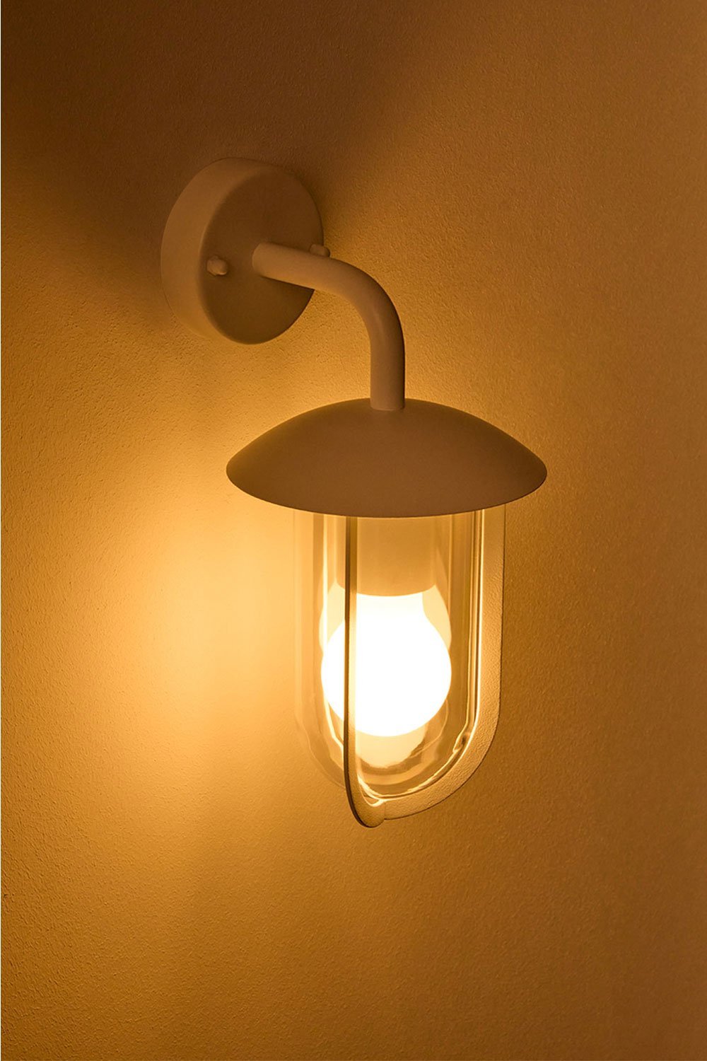 Lampada da parete per esterno Borena in acciaio inox, immagine della galleria 2