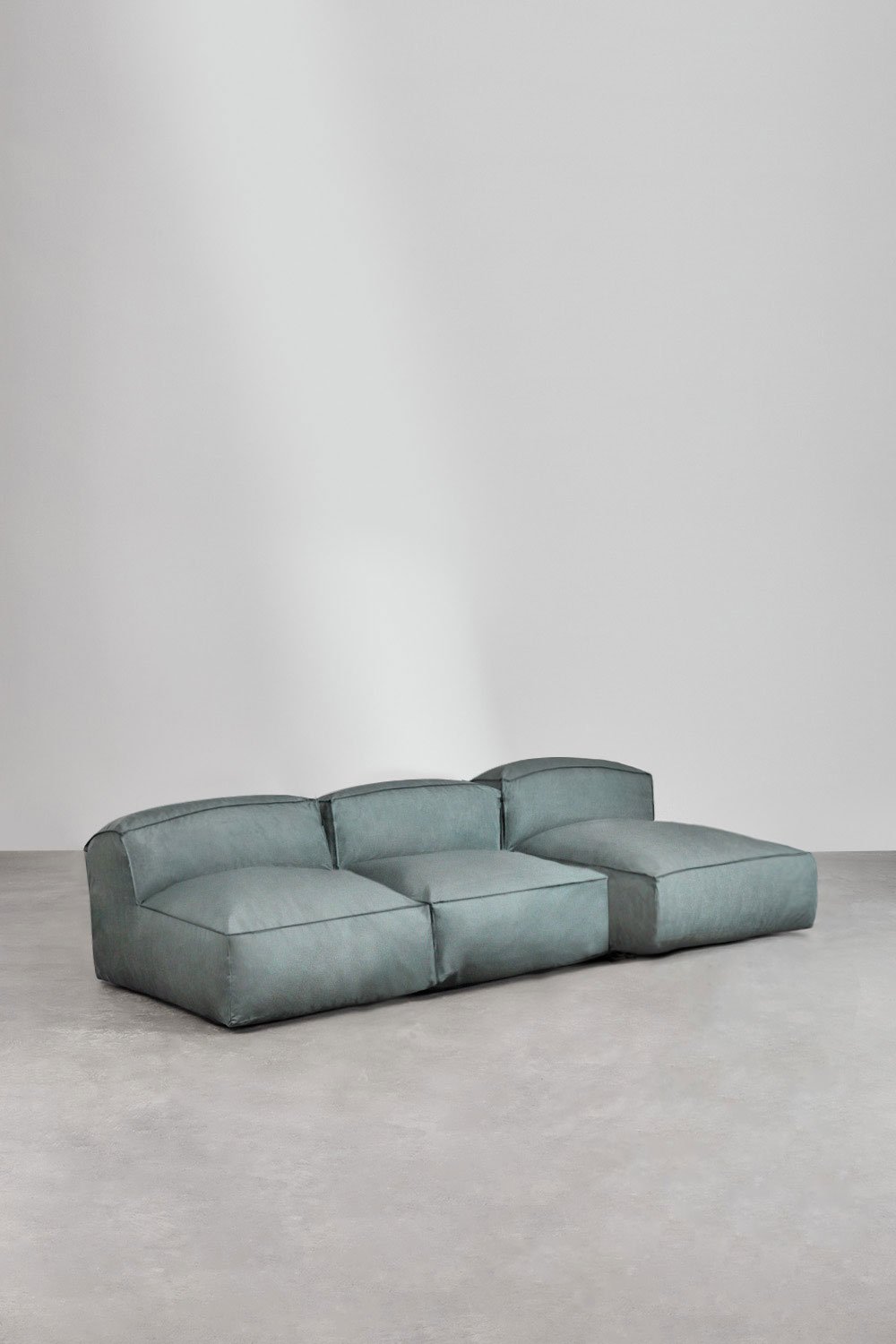 Divano chaise longue da giardino componibile in 3 pezzi Dojans, immagine della galleria 1