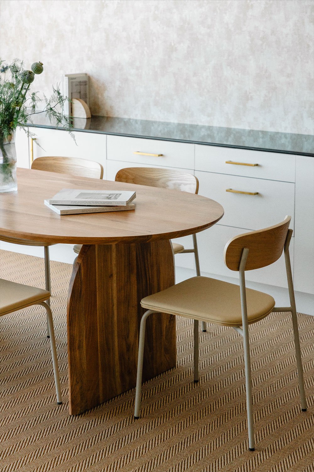 Table à Manger Rectangulaire En Bois D'acacia Kaela - Foto 7