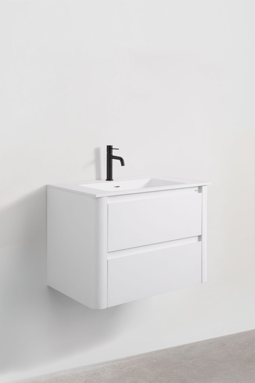 Set mobili da bagno in legno con lavabo integrato e specchio Egerton , immagine della galleria 2