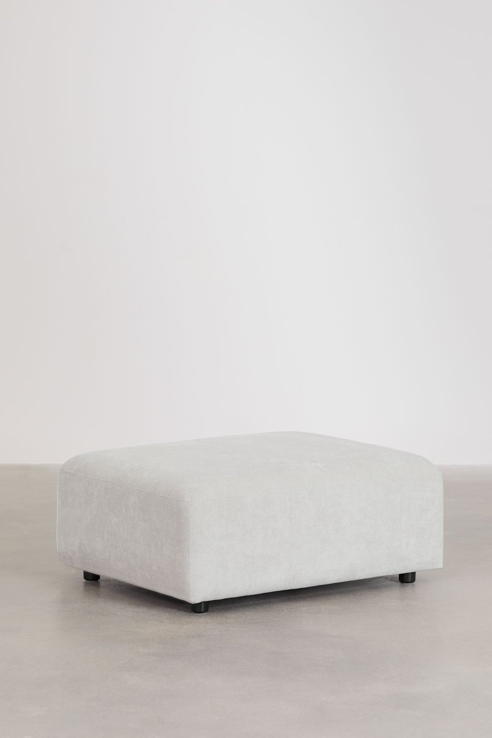 Divano componibile angolare in 4 pezzi con chaise longue destra e pouf Fogler, immagine della galleria 10