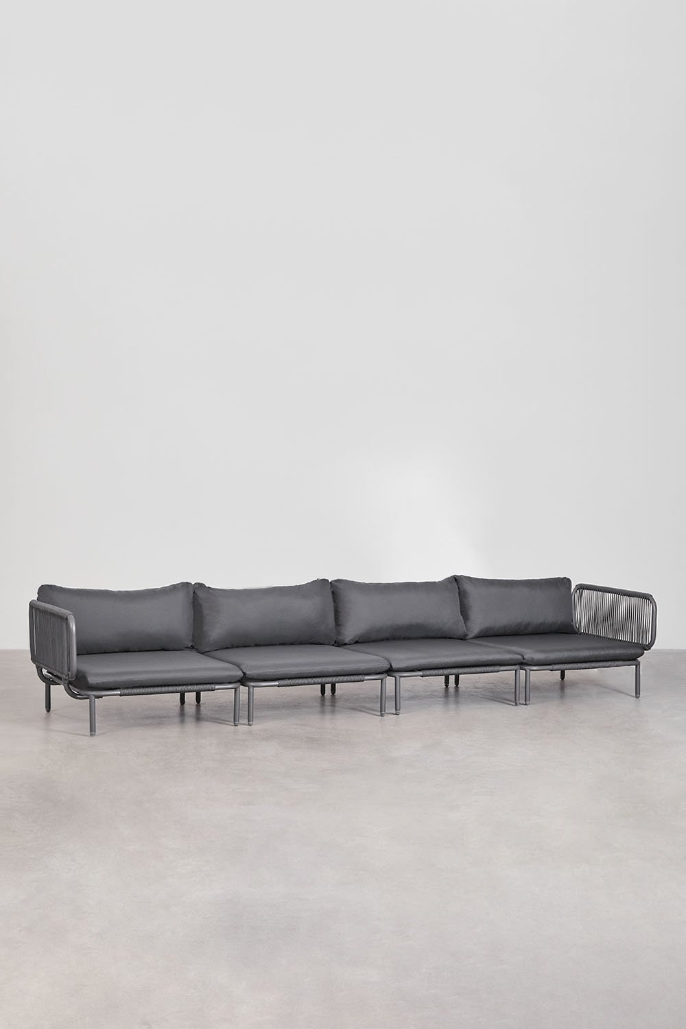 Divano da giardino modulare in 4 pezzi con 2 poltrone angolari Roubly , immagine della galleria 1