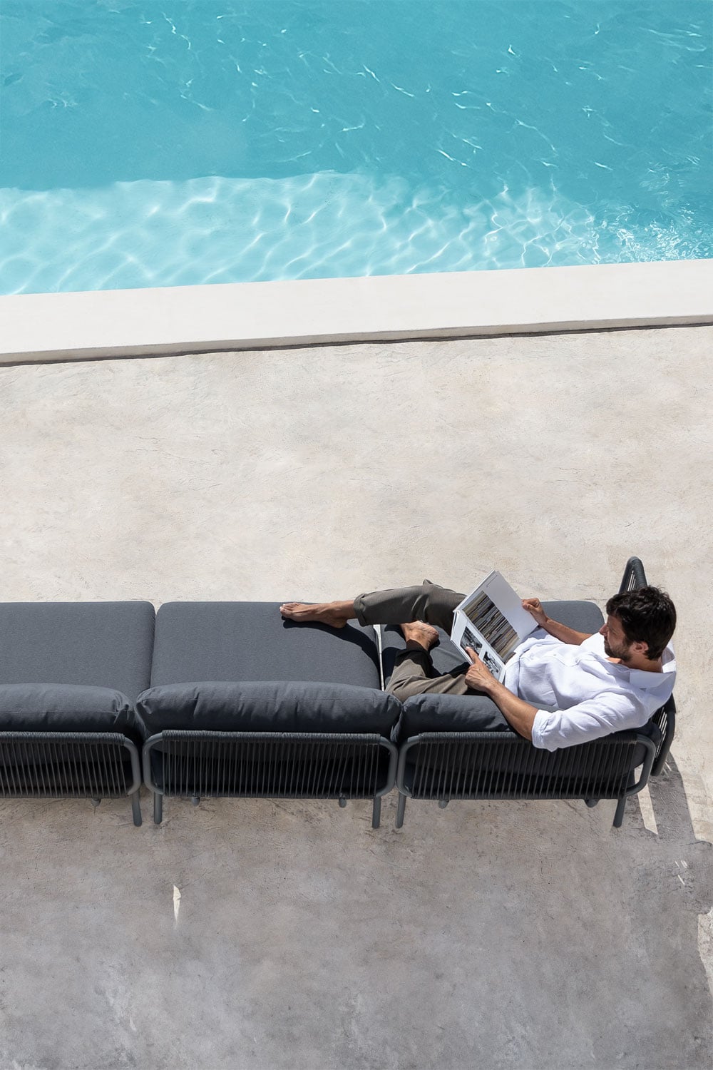 Divano modulare da giardino angolare a 3 pezzi Roubly, immagine della galleria 1