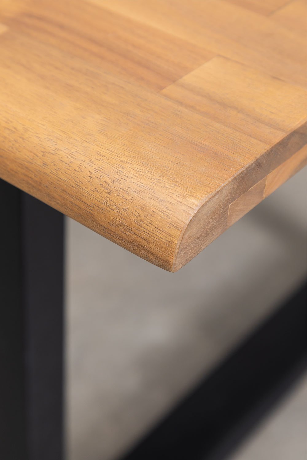 Tavola da pranzo rettangolare in legno di acacia e acciaio (180x90 cm) Maupi, immagine della galleria 4