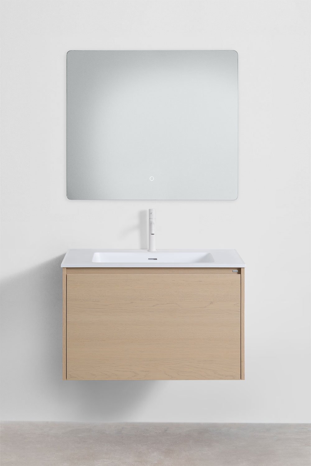 Set mobili da bagno in legno Jacob con lavabo integrato      , immagine della galleria 2