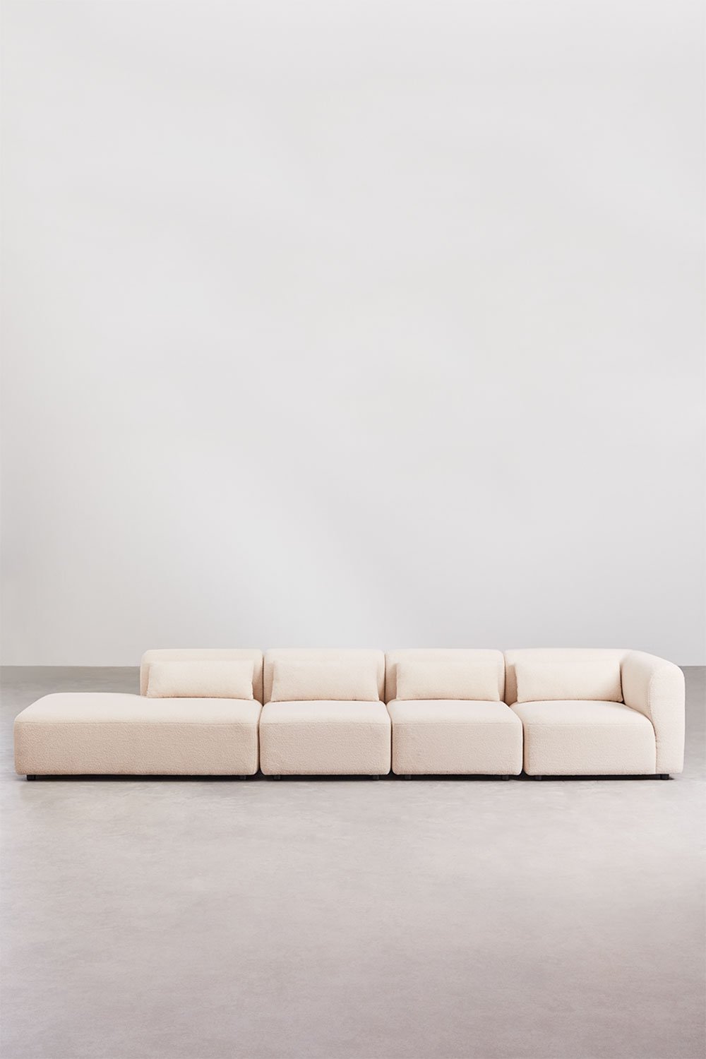 Divano angolare modulare Fogler a 4 pezzi con chaise longue sinistra, immagine della galleria 3