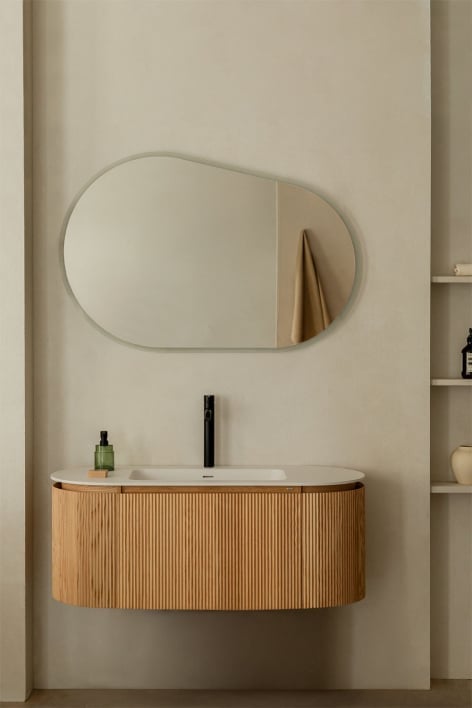 Specchio da bagno ovale Meunier con luce LED e antiappannamento