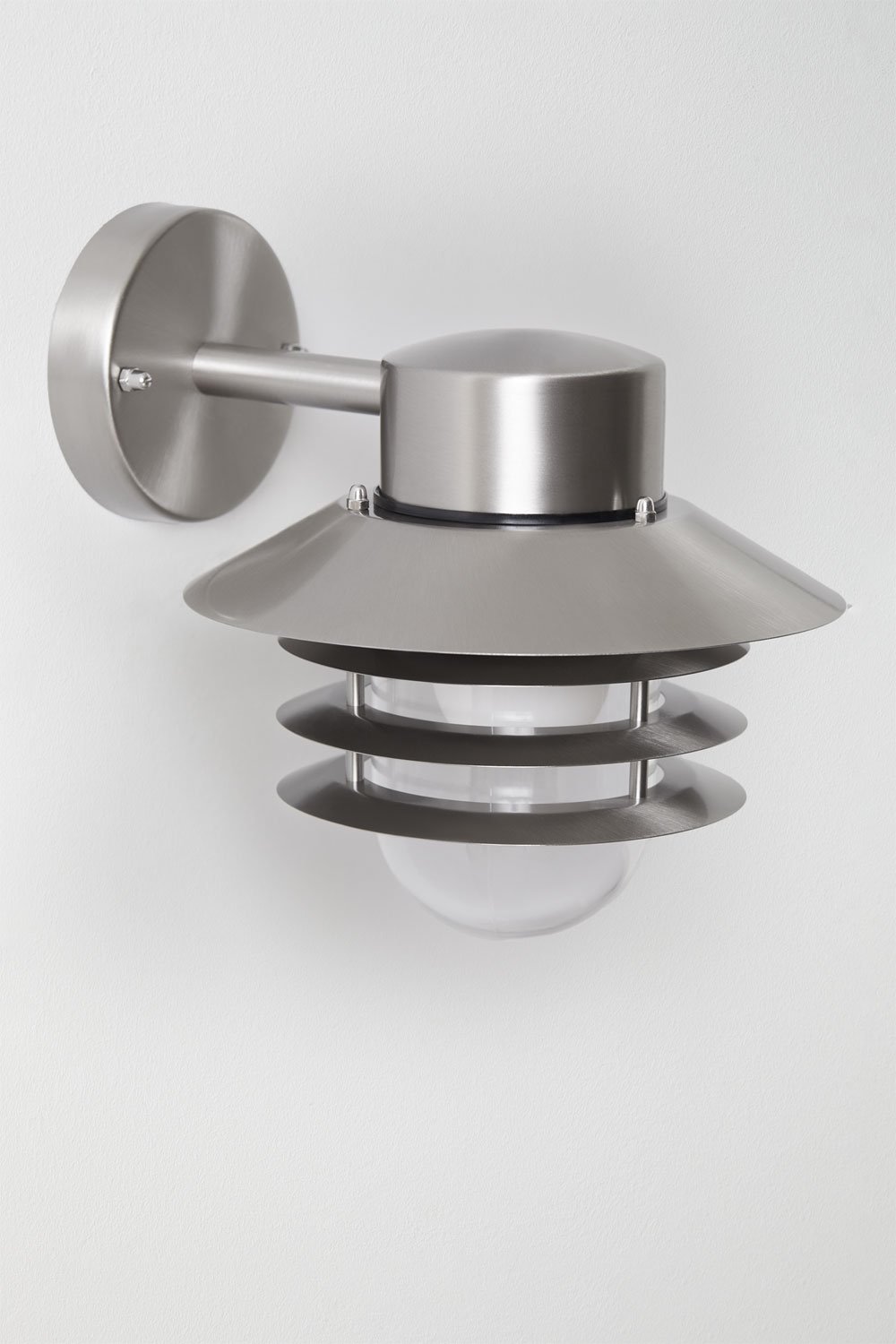 Lampada da parete per esterno Uvona in acciaio inox, immagine della galleria 1