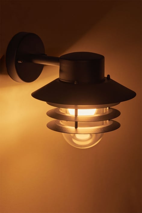 Lampada da parete per esterno Uvona in acciaio inox