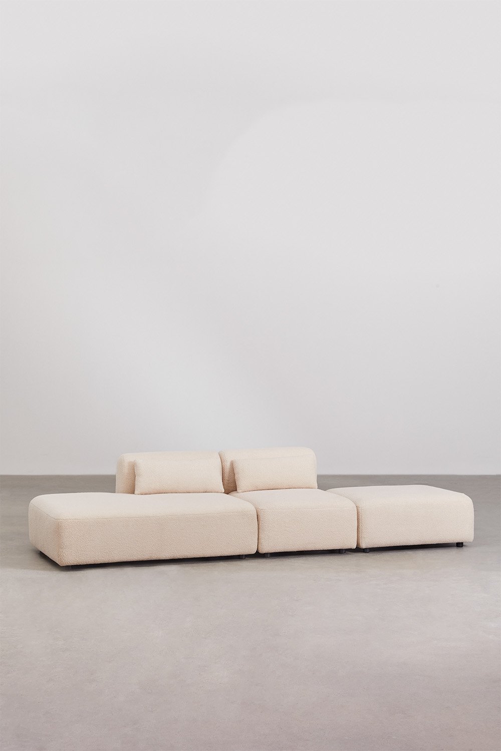 Divano componibile in 2 pezzi con chaise longue sinistra e pouf Fogler , immagine della galleria 3