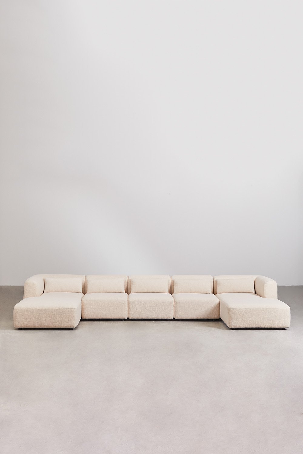 Divano modulare con doppia chaise longue a 5 pezzi Fogler, immagine della galleria 2