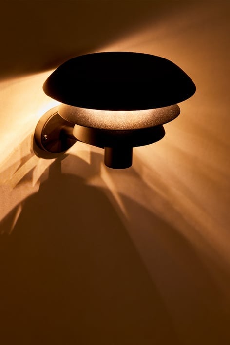Lampada da parete solare a LED da esterno in acciaio inox Lirano