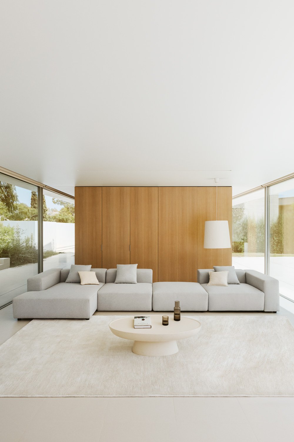 <div>Sofà modulare chaise longue sinistro a 3 pezzi con bracciolo alto e pouf ↔︎480 cm Bruna</div>, immagine della galleria 14