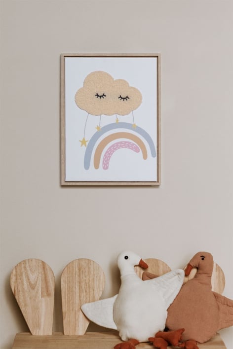 Quadro decorativo con trama tessile (30x40 cm) Timoty Kids