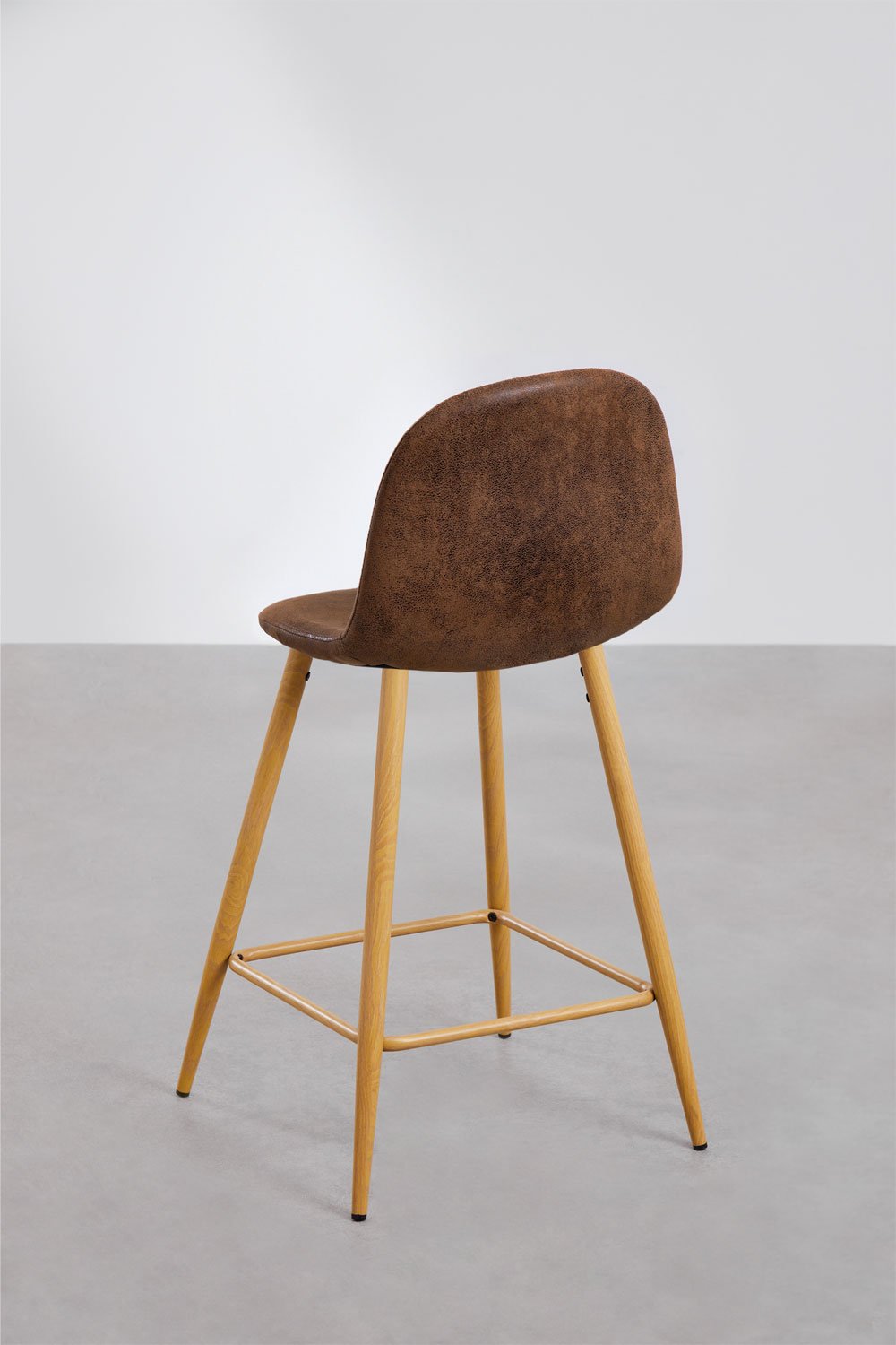 Sgabello alto Glamm in similpelle, immagine della galleria 3