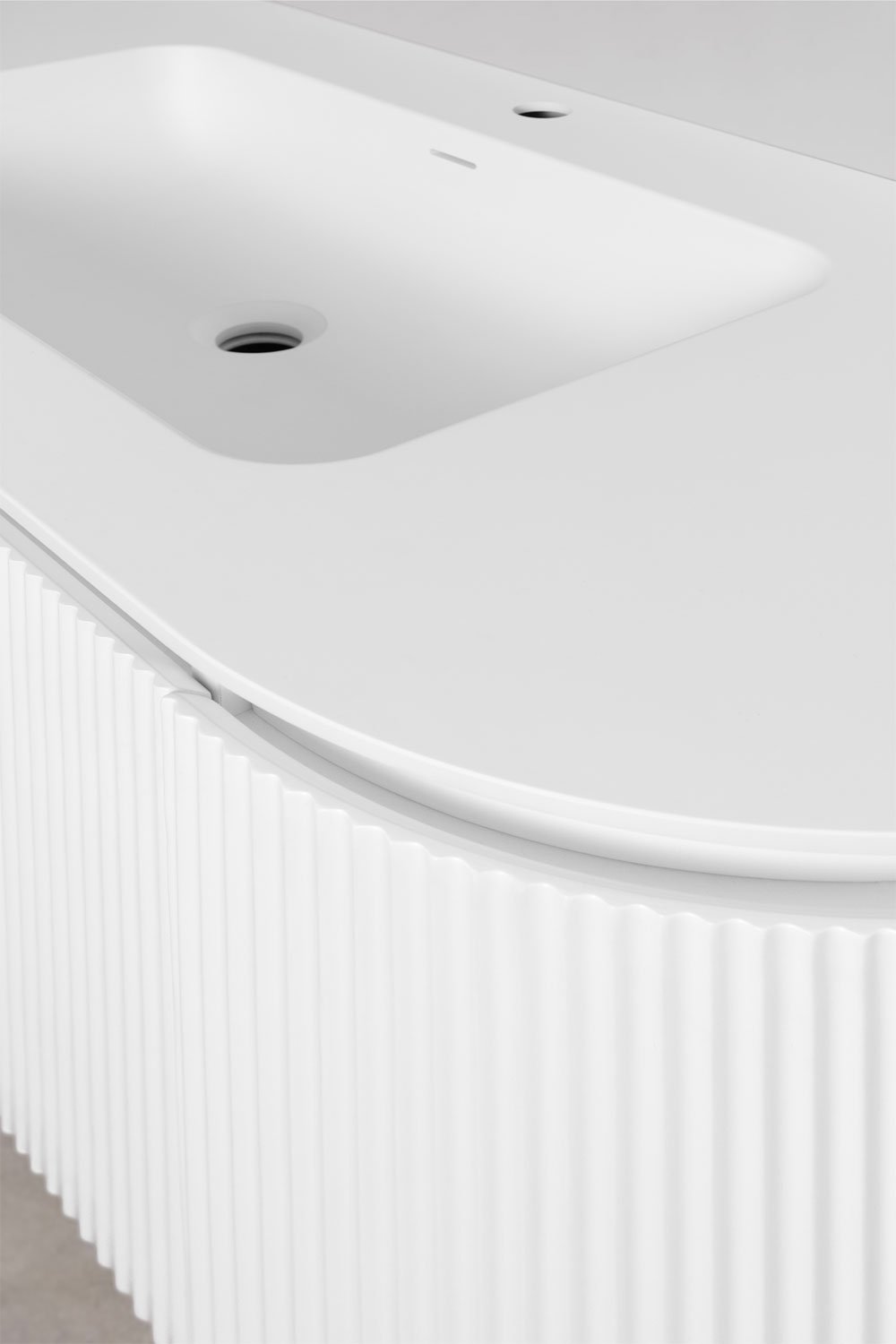 Set mobili da bagno in legno Carsone con lavabo integrato, immagine della galleria 4