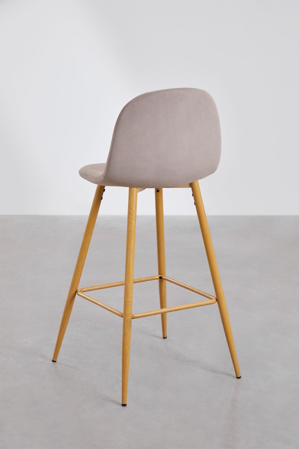 Sgabello alto Glamm in velluto, immagine della galleria 3