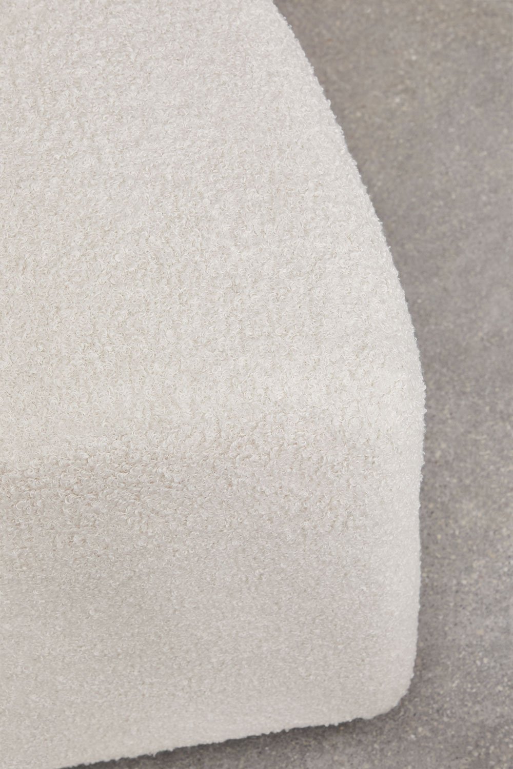 Pouf triangolare per divano componibile in shearling Borjan, immagine della galleria 6