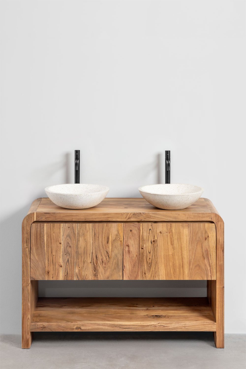 Set di mobili da bagno in legno di acacia Vacry, immagine della galleria 2