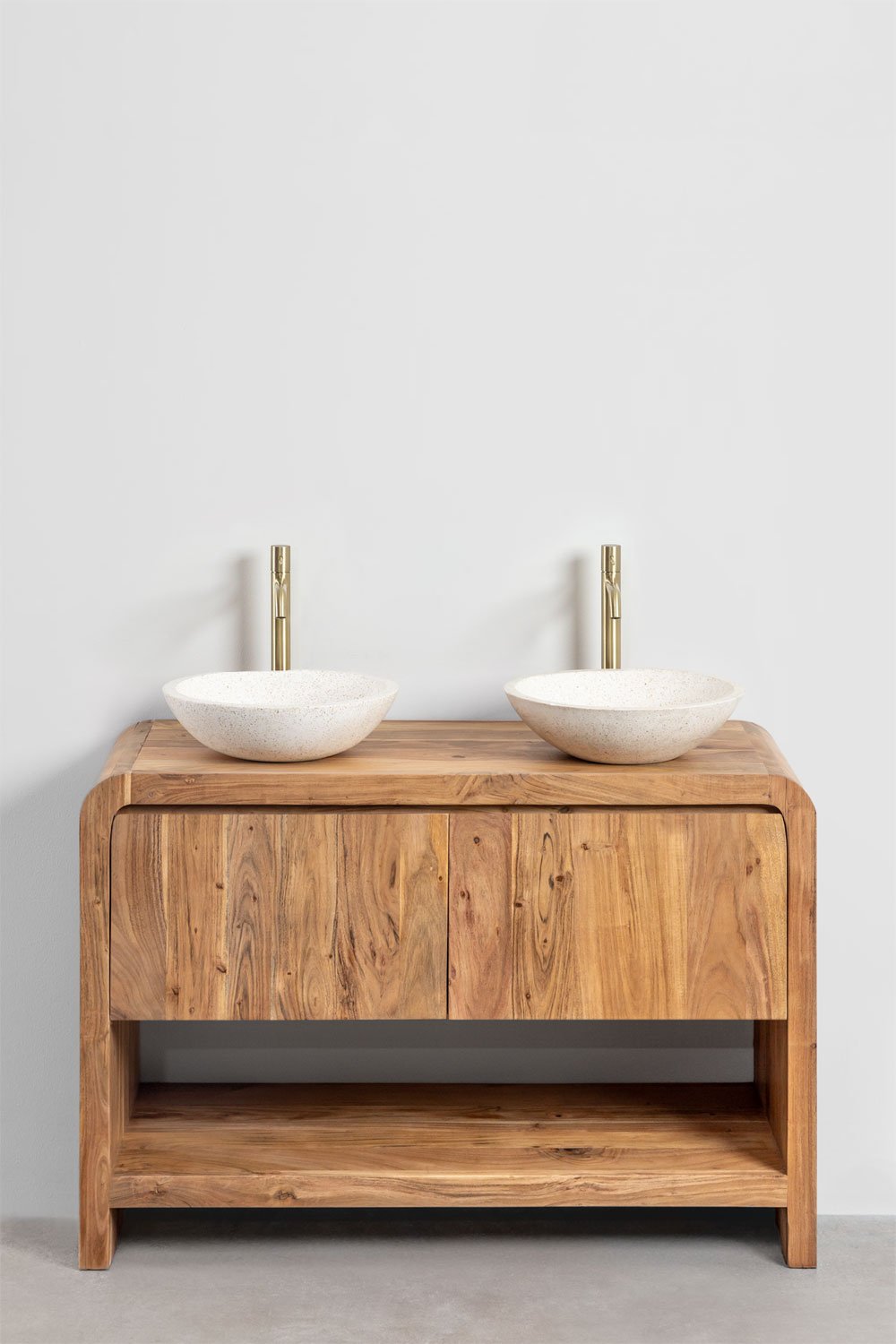 Set di mobili da bagno in legno di acacia Vacry, immagine della galleria 2