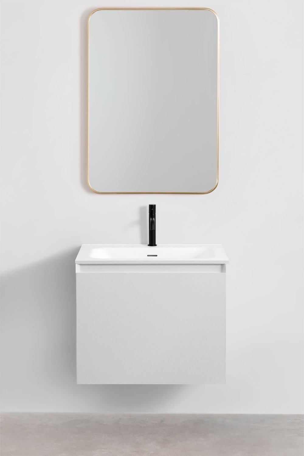 Set mobili da bagno in legno Macrae con lavabo integrato    , immagine della galleria 2