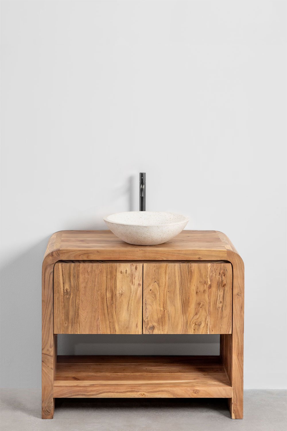 Set di mobili da bagno in legno di acacia Vacry, immagine della galleria 2